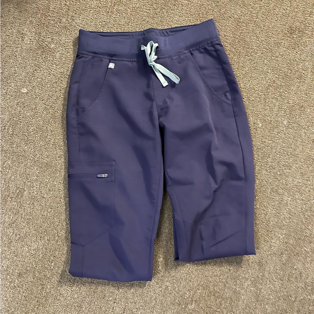 FIGS Women's Zamora Jogger Scrub Pants Dark Purple Shadow